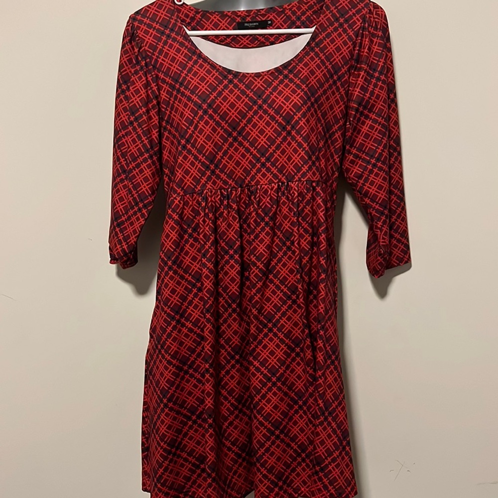 Red and black dress